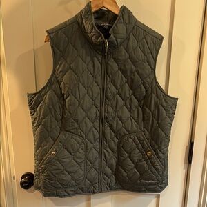 Eddie Bauer Women's Green Quilted Vest